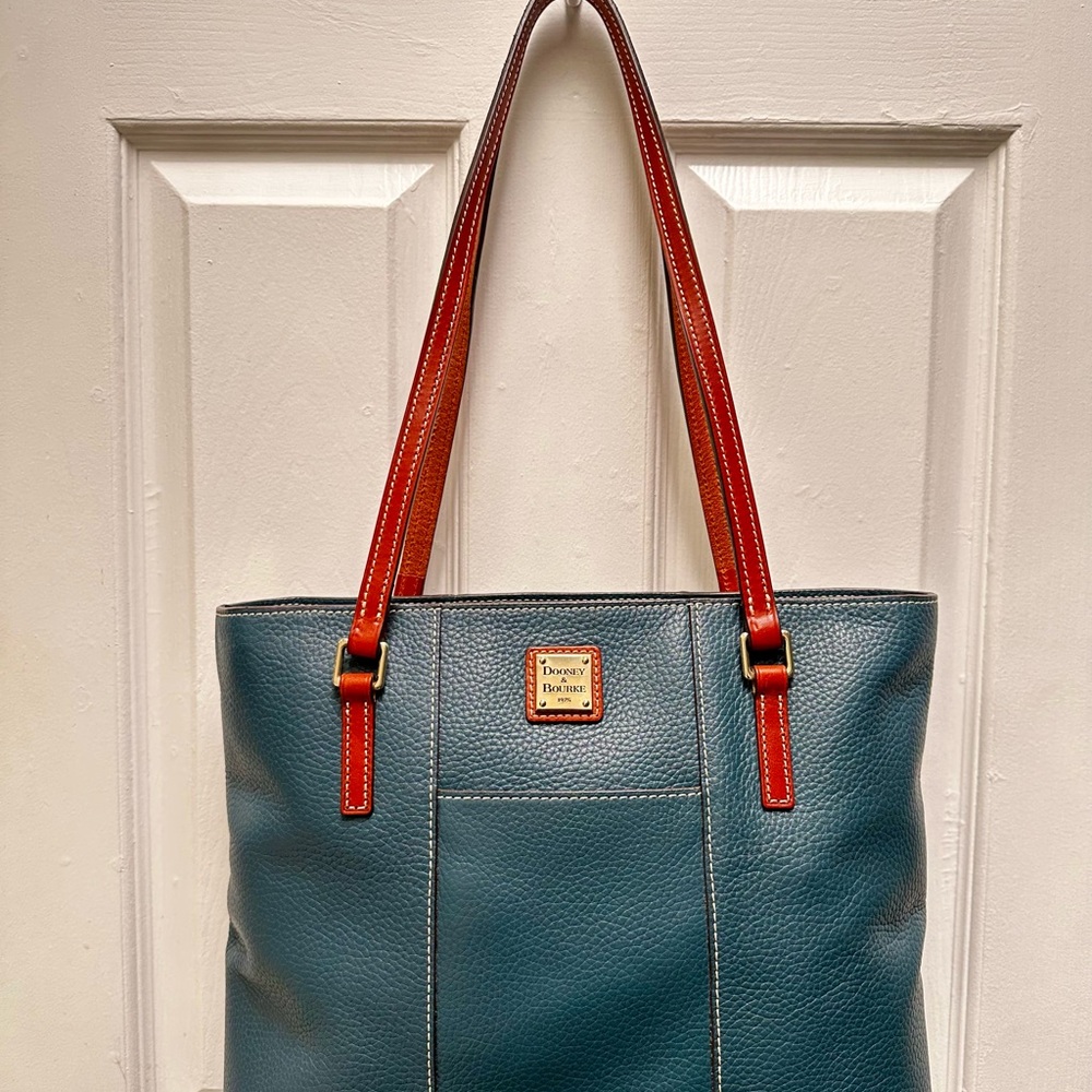 Dooney & Bourke Leather Teal Tote bag